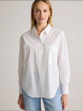 Quince White Button-Down Shirt